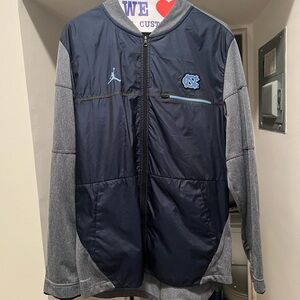 Jordan Men's Navy and Gray Bomber Jacket